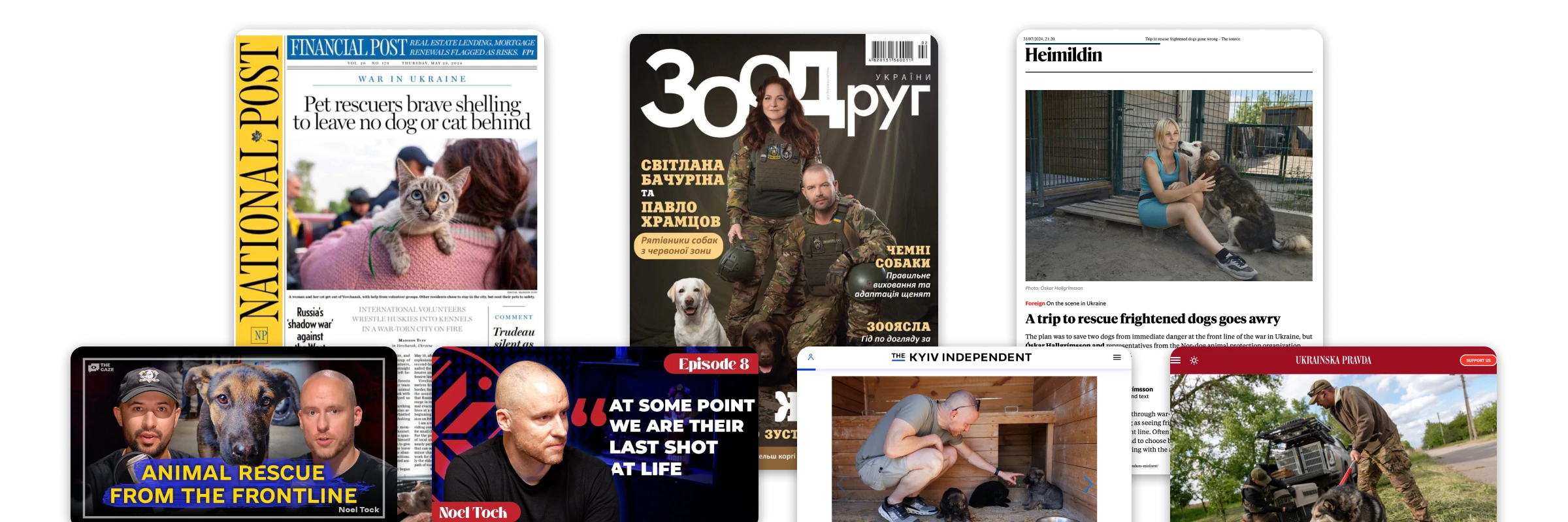 Media coverage collage